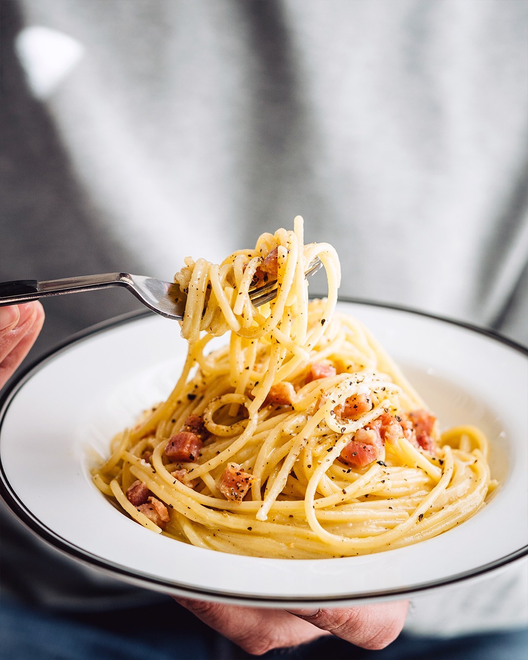 Spaghetti carbonara: recette de Stefano Faita