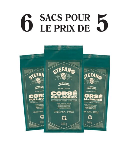 café filtre corsé (Caisse de 6)