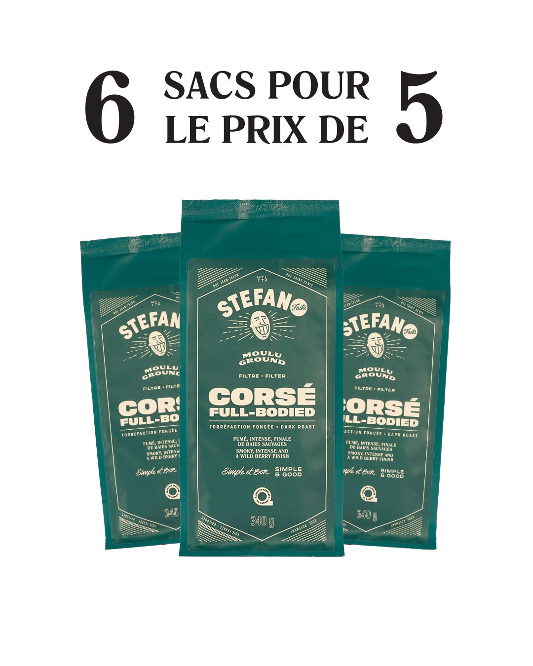 café filtre corsé (Caisse de 6)