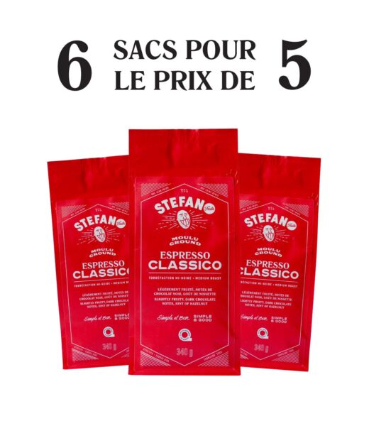 Espresso classico moulu (Caisse de 6)