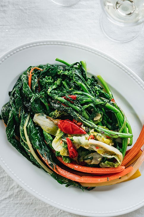 Poêlée de légumes verts