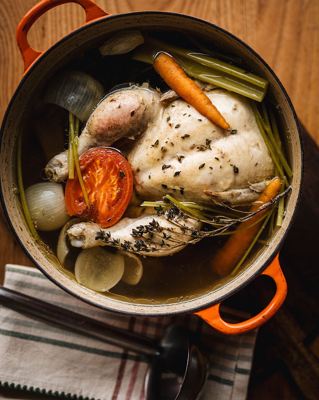 Bouillon de poulet maison