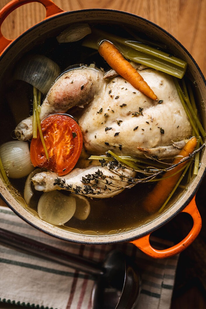 Bouillon de poulet maison